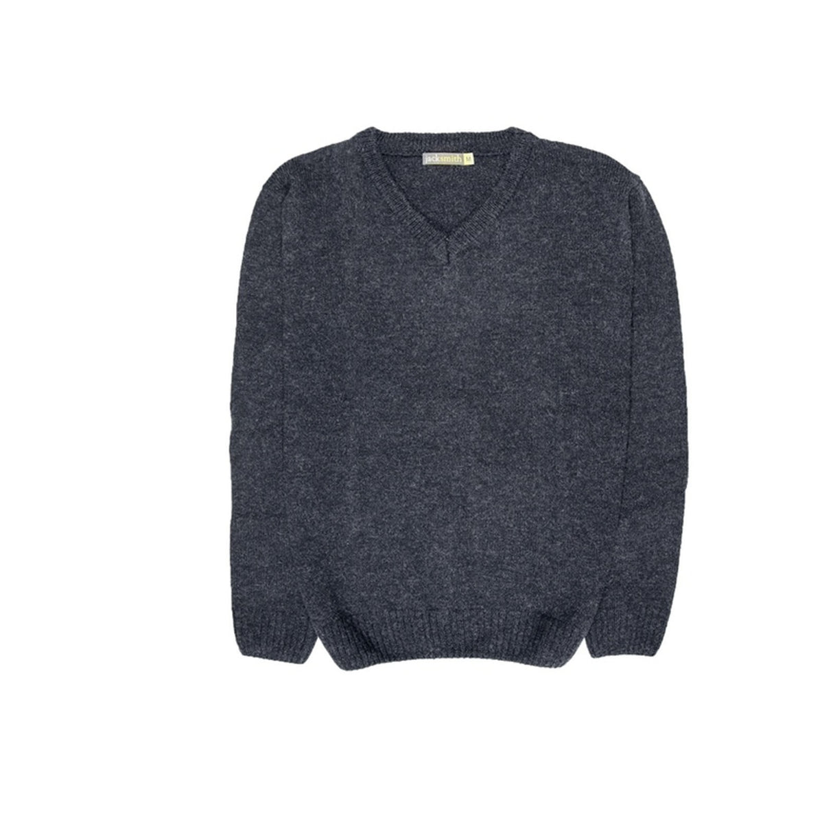 100% Shetland Ragg Wool V Neck Knit Jumper Pullover Mens Sweater Knitted - Navy