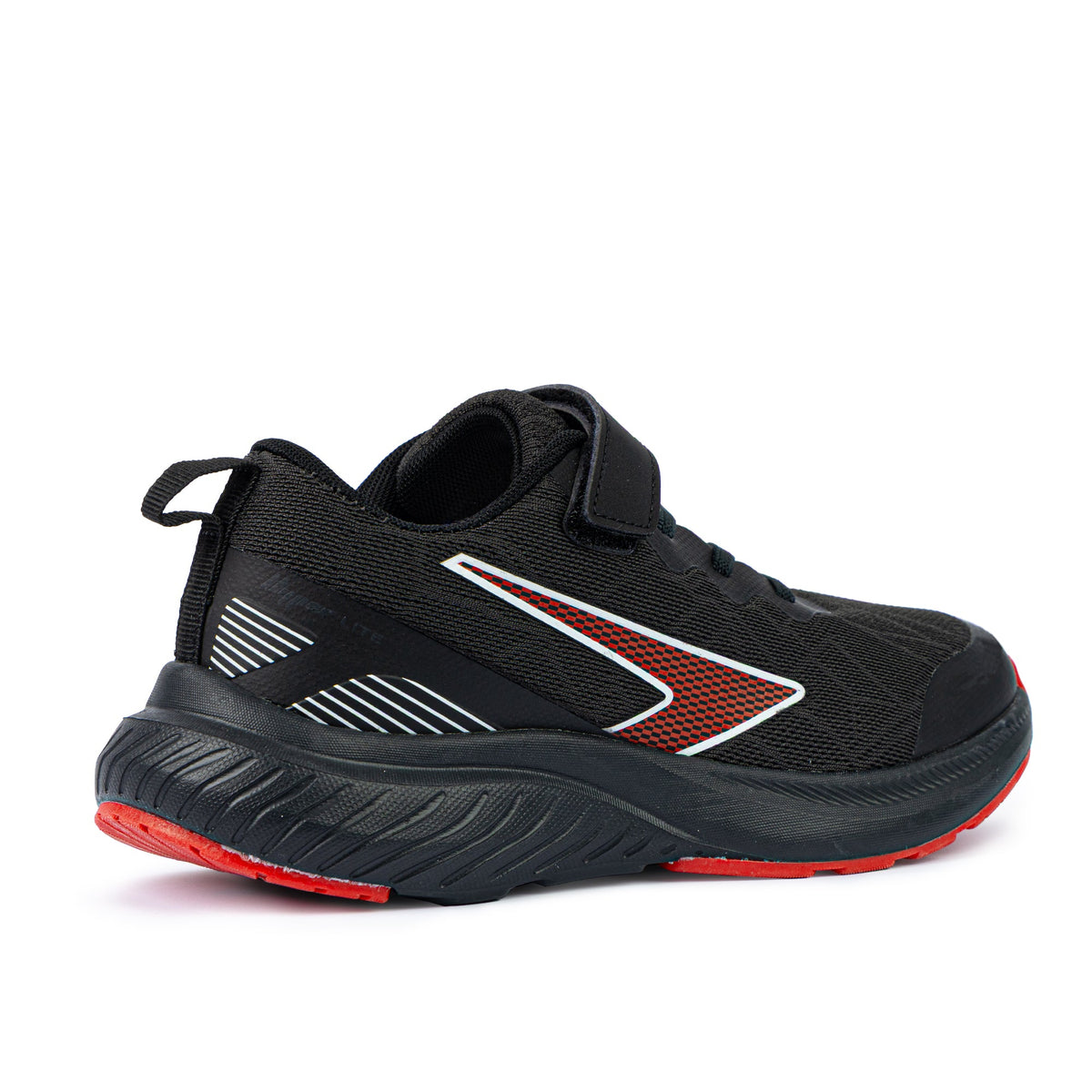 Sfida Switch Boys V Strap Runners - Black/Red (Kids Sneakers/Shoes)