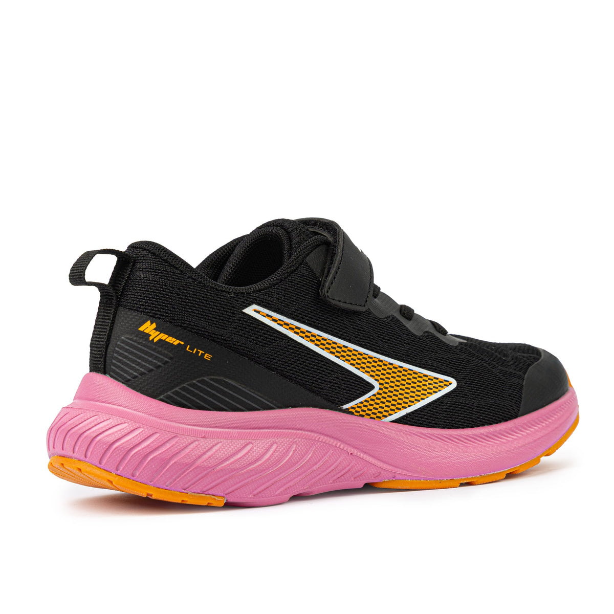Sfida Switch Girls V Strap Runners - Black/Pink (Kids Sneakers/Shoes)