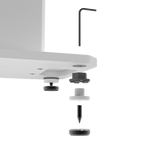 Kanto SX26W 26" Tall Fillable Speaker Stands with Isolation Feet - Pair, White