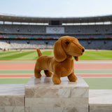 Bocchetta Sadie 36cm Standing Dachshund Plush Toy - Red (Realistic Stuffed Animal Dog Gift)