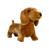 Bocchetta Sadie 36cm Standing Dachshund Plush Toy - Red (Realistic Stuffed Animal Dog Gift)