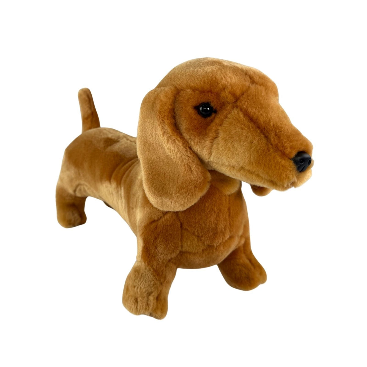 Bocchetta Sadie 36cm Standing Dachshund Plush Toy - Red (Realistic Stuffed Animal Dog Gift)