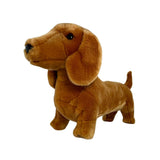 Bocchetta Sadie 36cm Standing Dachshund Plush Toy - Red (Realistic Stuffed Animal Dog Gift)