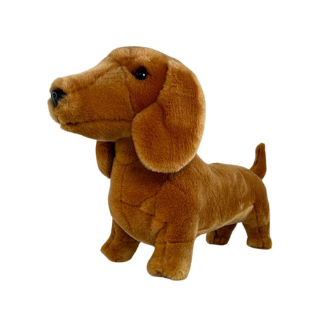 Bocchetta Sadie 36cm Standing Dachshund Plush Toy - Red (Realistic Stuffed Animal Dog Gift)