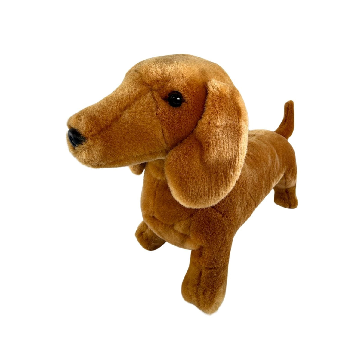 Bocchetta Sadie 36cm Standing Dachshund Plush Toy - Red (Realistic Stuffed Animal Dog Gift)