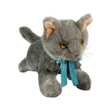 Bocchetta Sasha 22cm Floppy Russian Blue Kitten Plush Toy - Grey (Realistic Stuffed Animal Cat Gift)