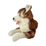 Bocchetta Scarlet 62cm Lying Husky Plush Toy - Red (Realistic Stuffed Animal Dog Gift)