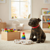 Bocchetta Scooter 32cm Sitting Staffy Plush Toy - Brindle (Realistic Stuffed Animal Dog Gift)