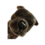 Bocchetta Scooter 32cm Sitting Staffy Plush Toy - Brindle (Realistic Stuffed Animal Dog Gift)
