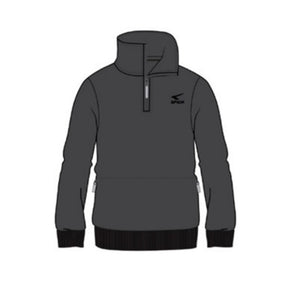 Sfida Sebastian Mens Zip Neck Sweatshirt - Charcoal Marle (Fleece Pullover Jumper)