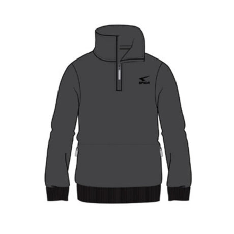 Sfida Sebastian Mens Zip Neck Sweatshirt - Charcoal Marle (Fleece Pullover Jumper)