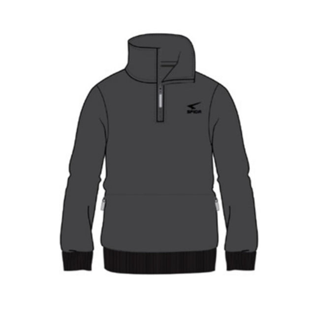 Sfida Sebastian Mens Zip Neck Sweatshirt - Charcoal Marle (Fleece Pullover Jumper)