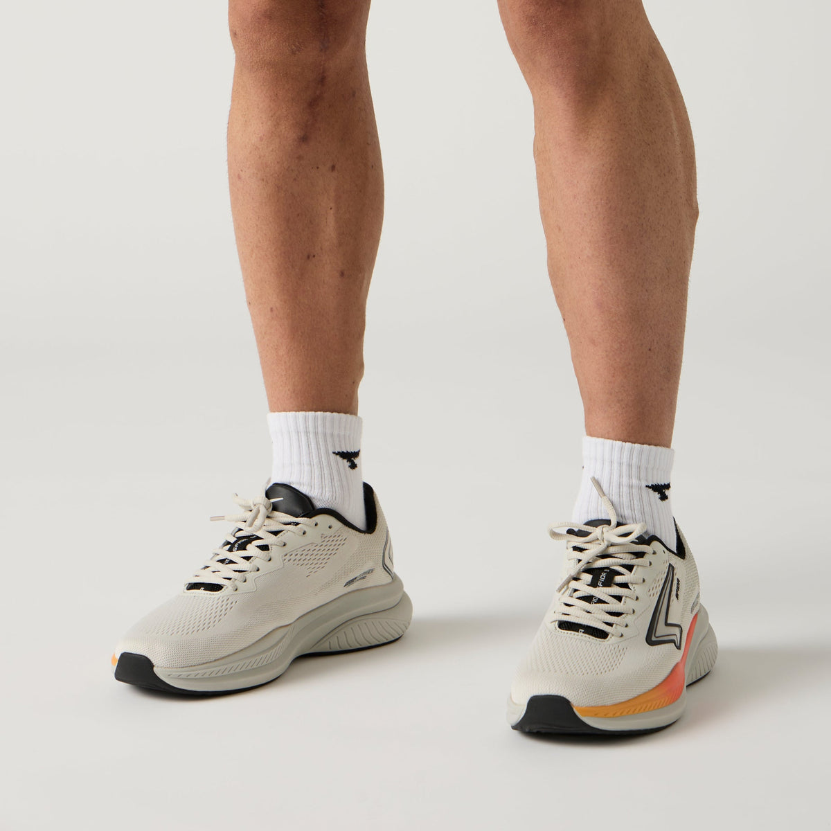 Sfida Brazen Mens Runners - Stone/Orange (Running Shoes/Sneakers)