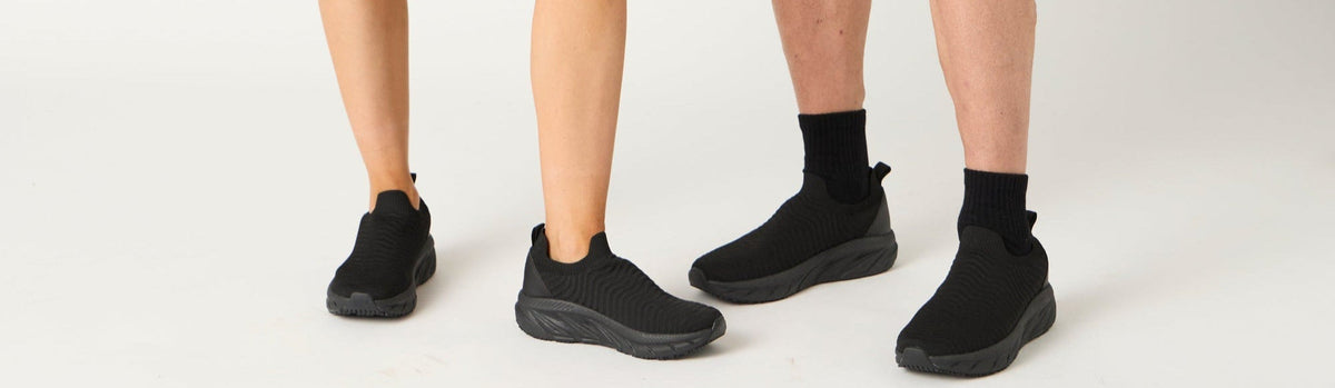 Sfida Wayfarer Mens Knit Lifestyle Sneakers - Black/Black (Casual Shoes)
