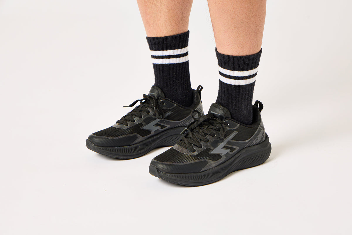 Sfida Vario Senior Lace Up Runners - Black (Sneakers/School Shoes)