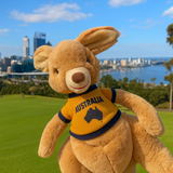 Bocchetta Sheila 32cm Red Kangaroo with Shirt Plush Toy (Australian Stuffed Animal Souvenir Gift)
