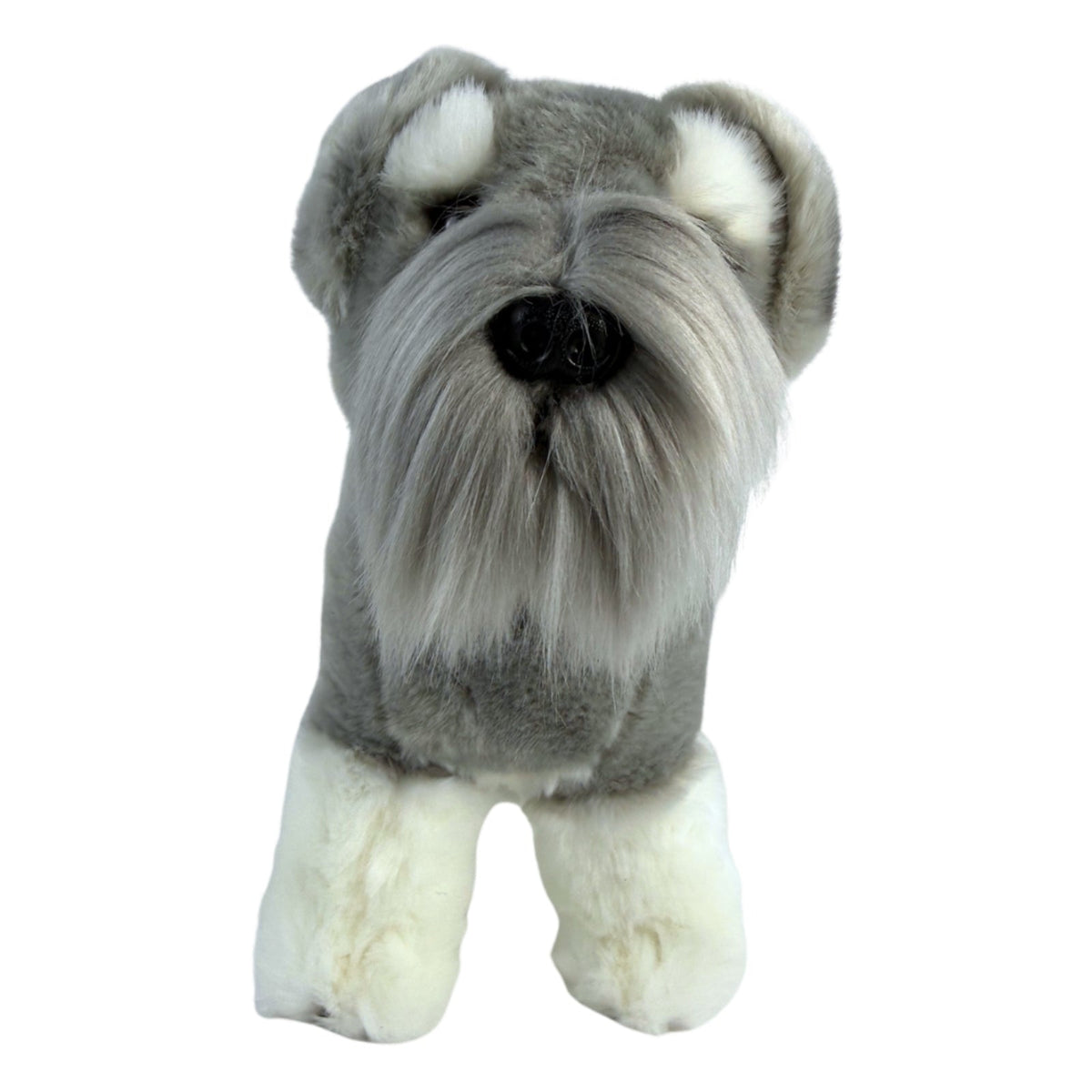 Bocchetta Sherlock 35cm Standing Schnauzer Plush Toy (Realistic Stuffed Animal Dog Gift)