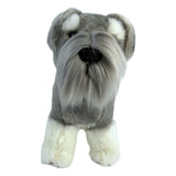 Bocchetta Sherlock 35cm Standing Schnauzer Plush Toy (Realistic Stuffed Animal Dog Gift)