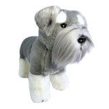 Bocchetta Sherlock 35cm Standing Schnauzer Plush Toy (Realistic Stuffed Animal Dog Gift)