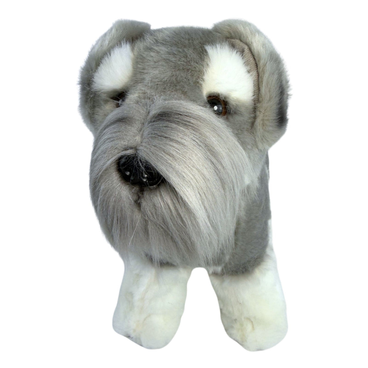 Bocchetta Sherlock 35cm Standing Schnauzer Plush Toy (Realistic Stuffed Animal Dog Gift)