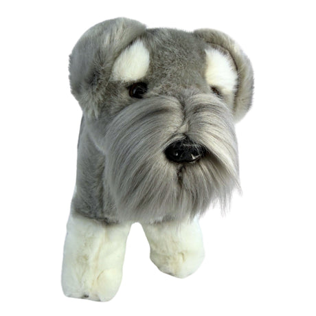 Bocchetta Sherlock 35cm Standing Schnauzer Plush Toy (Realistic Stuffed Animal Dog Gift)