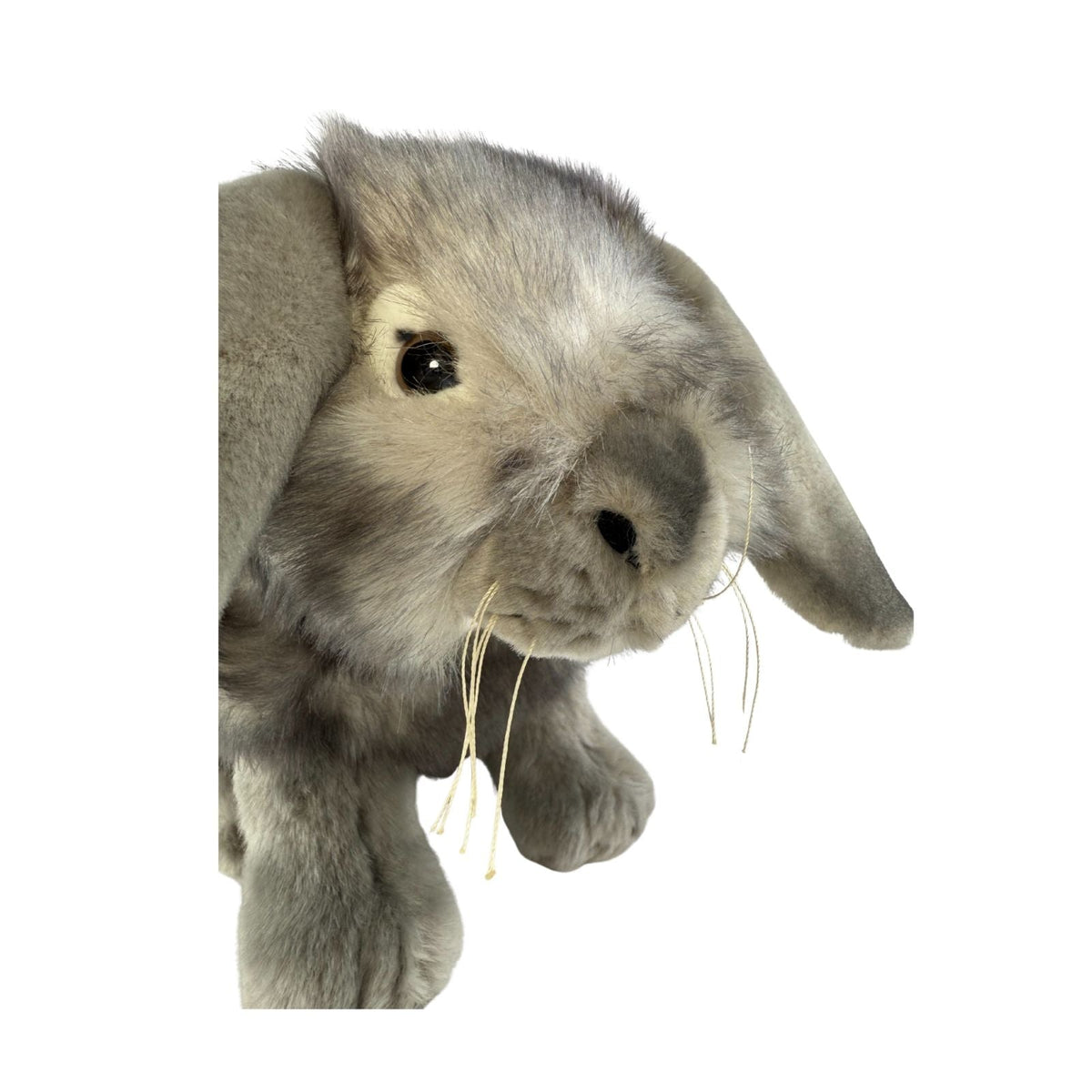 Bocchetta Smokey 25cm Sitting Lop Eared Rabbit Plush Toy - Grey (Realistic Stuffed Animal Easter Gift)