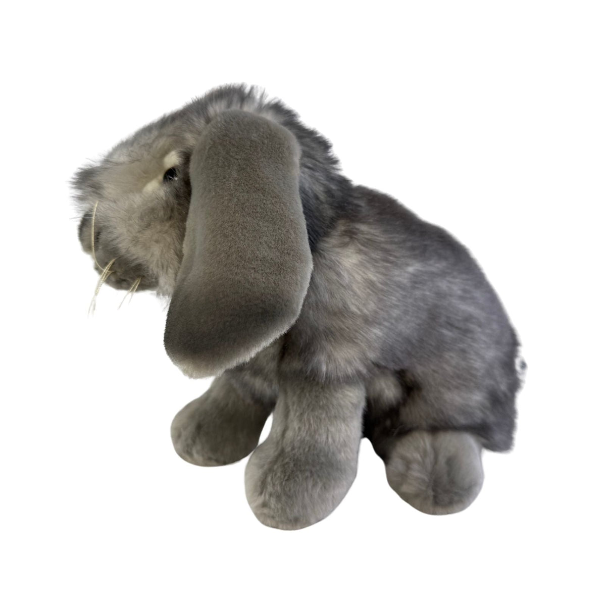 Bocchetta Smokey 25cm Sitting Lop Eared Rabbit Plush Toy - Grey (Realistic Stuffed Animal Easter Gift)