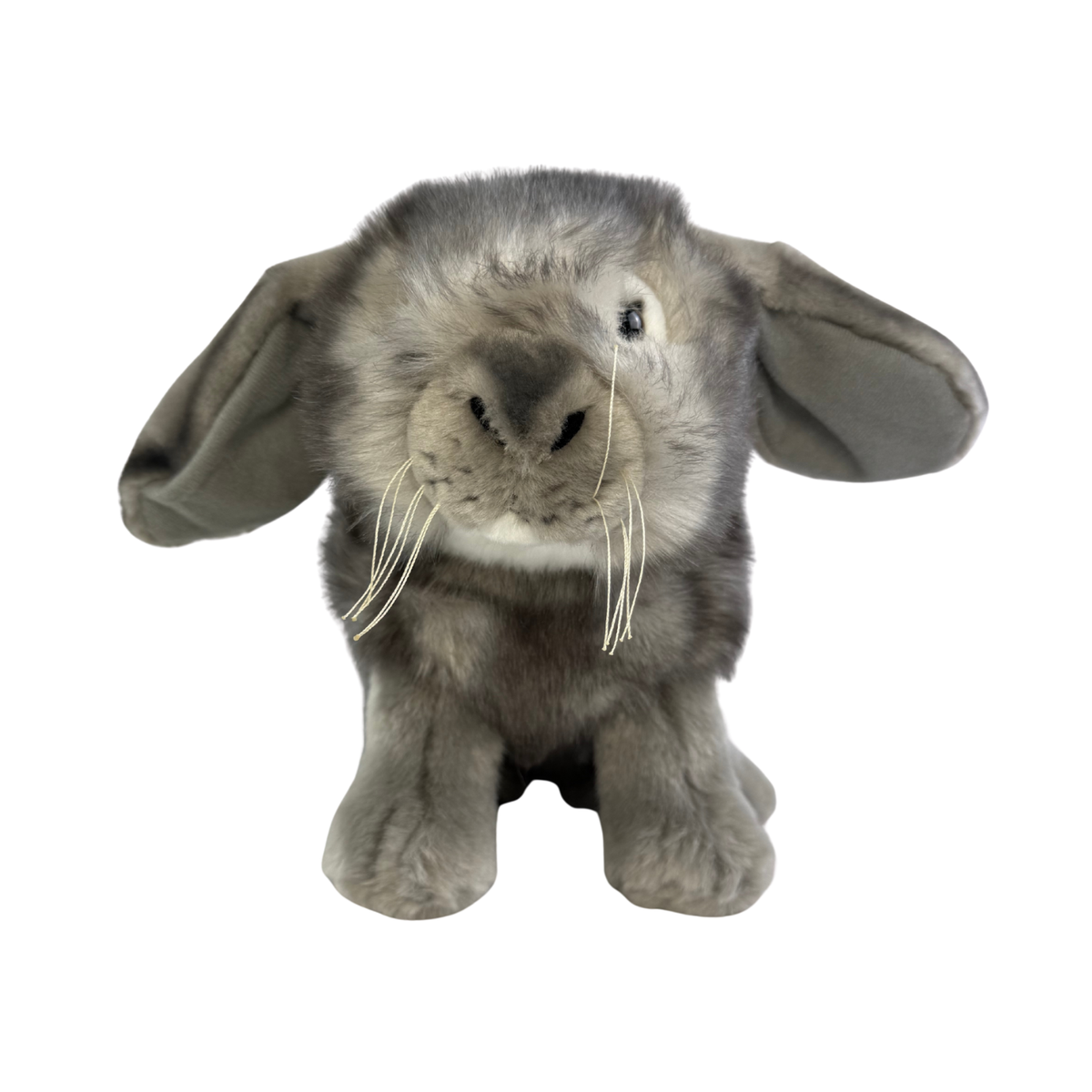Bocchetta Smokey 25cm Sitting Lop Eared Rabbit Plush Toy - Grey (Realistic Stuffed Animal Easter Gift)