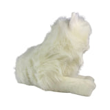 Bocchetta Snowflake 38cm Lying Persian Cat Plush Toy - White (Realistic Stuffed Animal Cat Gift)