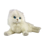 Bocchetta Snowflake 38cm Lying Persian Cat Plush Toy - White (Realistic Stuffed Animal Cat Gift)