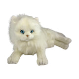 Bocchetta Snowflake 38cm Lying Persian Cat Plush Toy - White (Realistic Stuffed Animal Cat Gift)