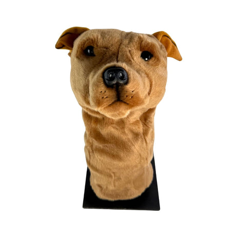 Bocchetta Staffy Plush Golf Club Head Cover - Brown (Novelty Animal Golfer Gift)