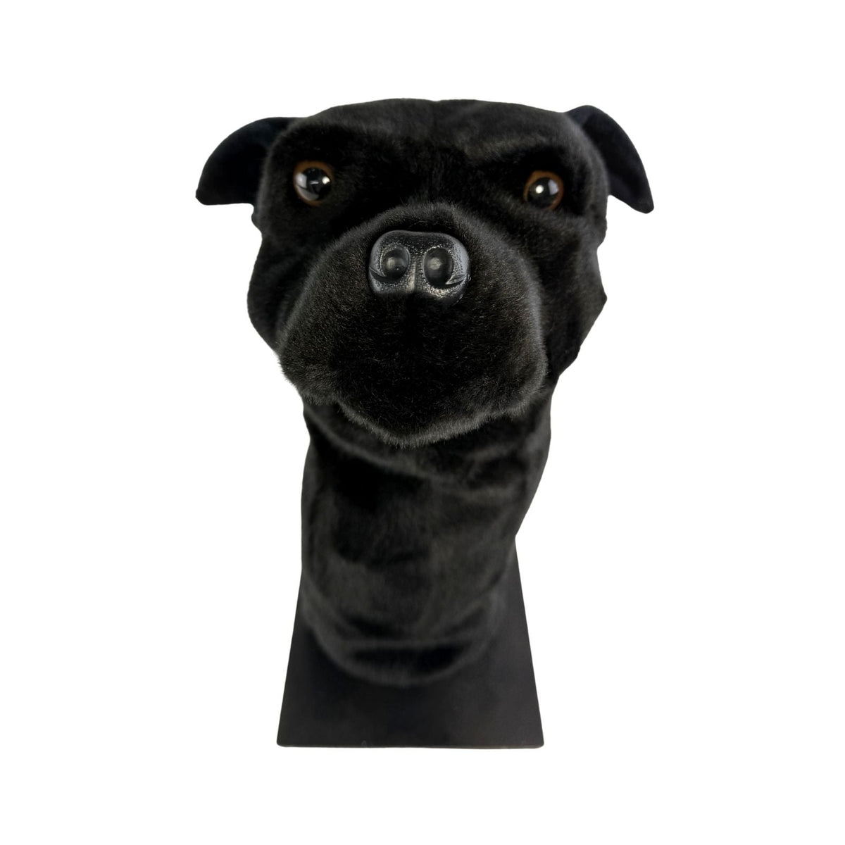 Bocchetta Staffy Plush Golf Club Head Cover - Black (Novelty Animal Golfer Gift)