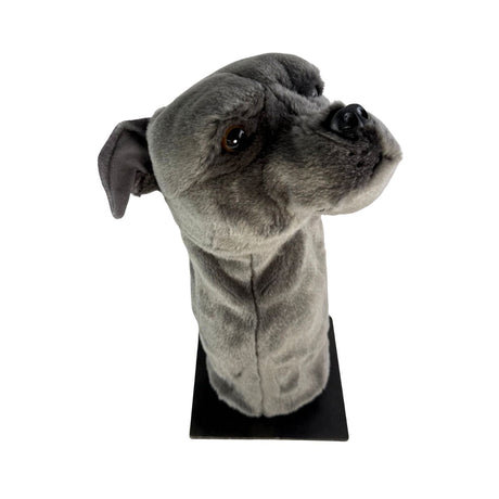 Bocchetta Staffy Plush Golf Club Head Cover - Grey (Novelty Animal Golfer Gift)