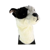 Bocchetta Staffy Plush Golf Club Head Cover - White/Black (Novelty Animal Golfer Gift)