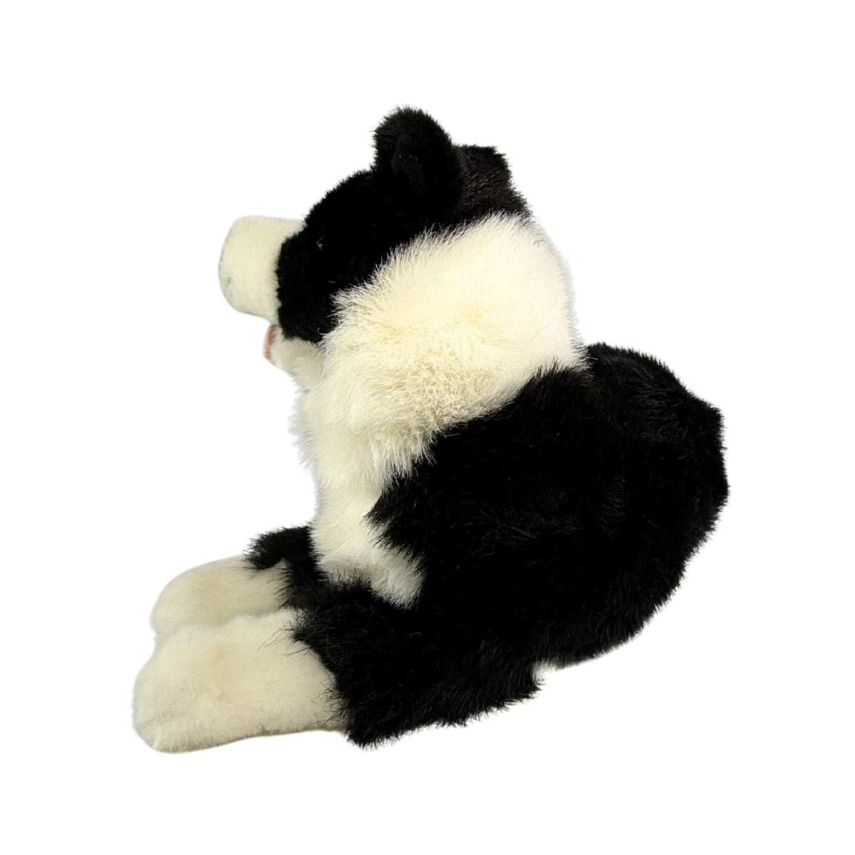 Bocchetta Starsky 40cm Lying Border Collie Puppy Plush Toy - Black/White (Realistic Stuffed Animal Dog Gift)