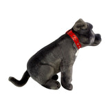Bocchetta Storm 32cm 2kg Weighted Sitting Staffy Doorstop Plush Toy - Grey (Realistic Stuffed Animal Dog Gift)