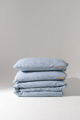 100% Cloud Cotton Duvet Quilt Cover Set w/ 2 Pillow Cases - CIEL Sky Blue