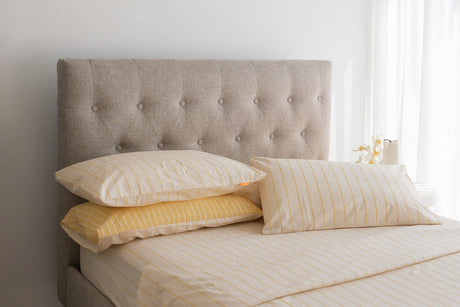 100% Cotton Bed Sheet Set w/ 2 Pillow Cases - SOLEIL Yellow