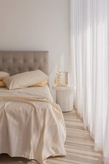 100% Cotton Bed Sheet Set w/ 2 Pillow Cases - SOLEIL Yellow