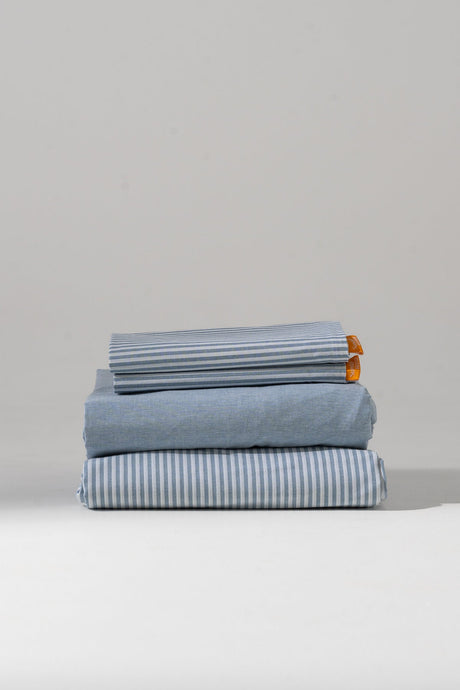 100% Cotton Bed Sheet Set - CIEL Sky Blue