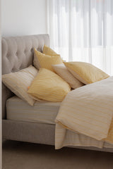100% Cloud Cotton Duvet Quilt Cover Set w/ 2 Pillow Cases - SOLEIL Yellow