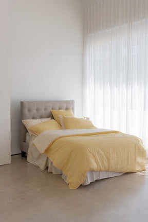 100% Cloud Cotton Duvet Quilt Cover Set w/ 2 Pillow Cases - SOLEIL Yellow