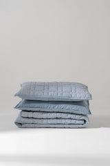 100% Cotton Quilted Blanket - CIEL Sky Blue