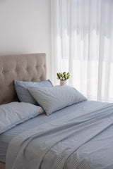 100% Cotton Bed Sheet Set - CIEL Sky Blue