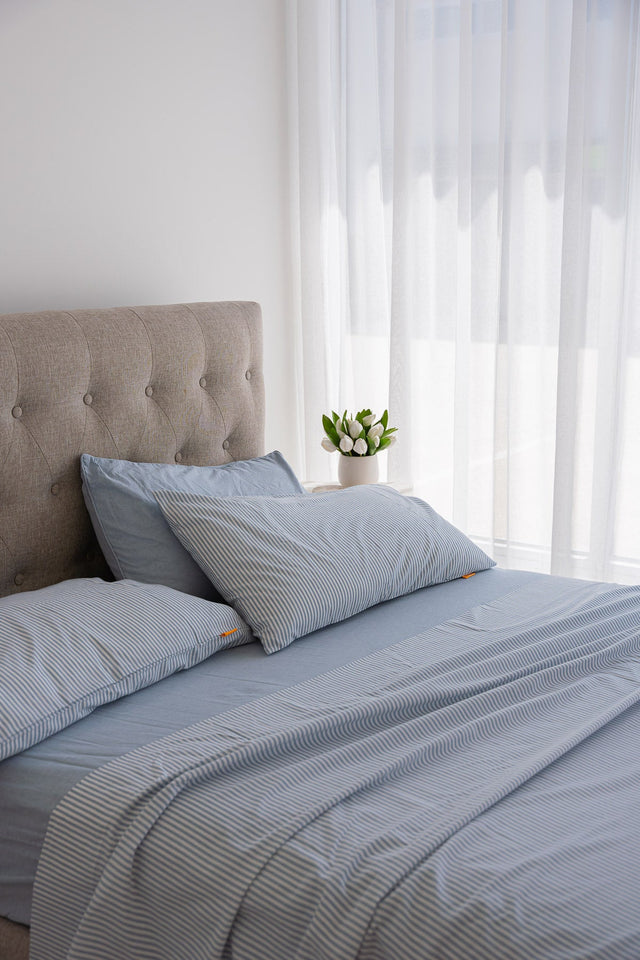100% Cotton Bed Sheet Set - CIEL Sky Blue