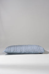 100% Cotton Quilted Lumbar Pillow - CIEL Sky Blue