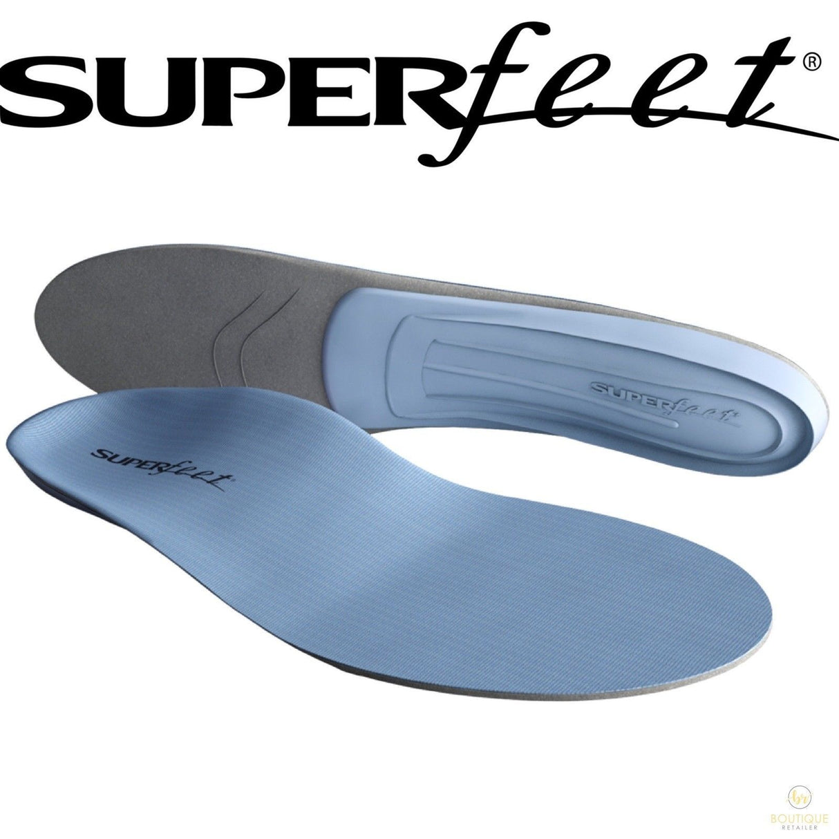 Superfeet Orthotic Insoles - Blue (Arch Support Cushion Inserts)