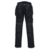 Tradies Cargo Pants Holster Work Trousers Pants w Free Kneepads Workwear Safety - Grey/Black